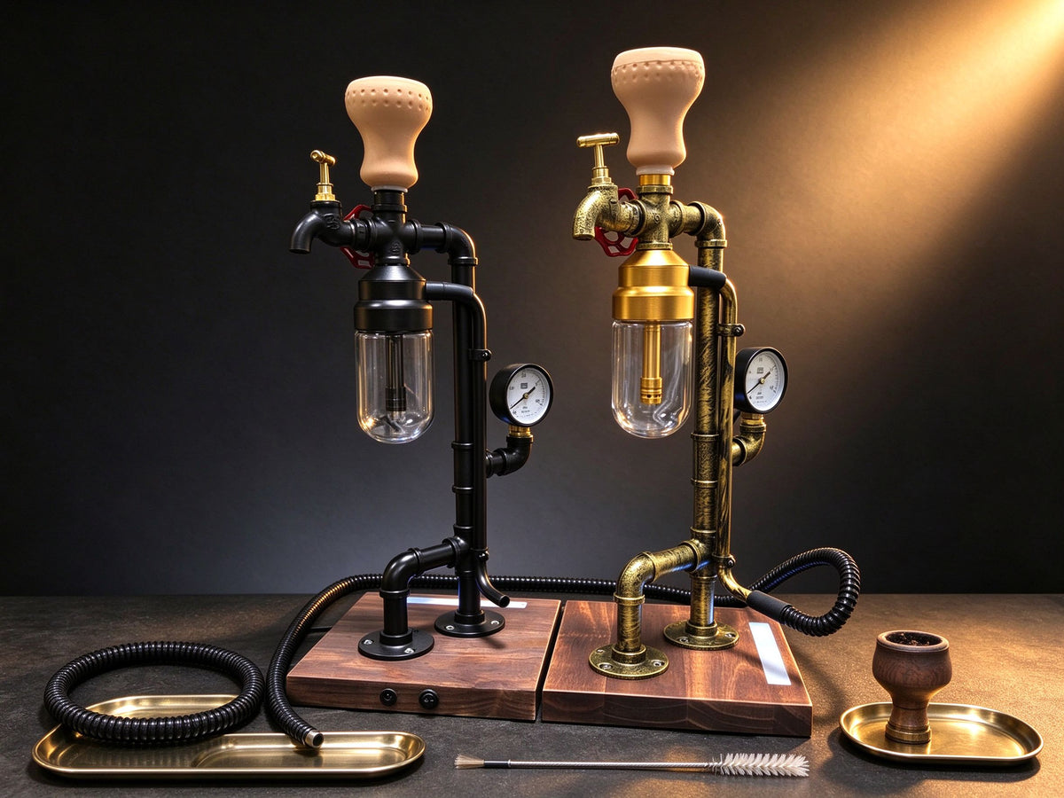 Premium Metal Hookah with Pressure Gauge - Steam Punk Style