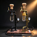 Premium-Metall-Shisha mit Manometer – Steampunk-Stil