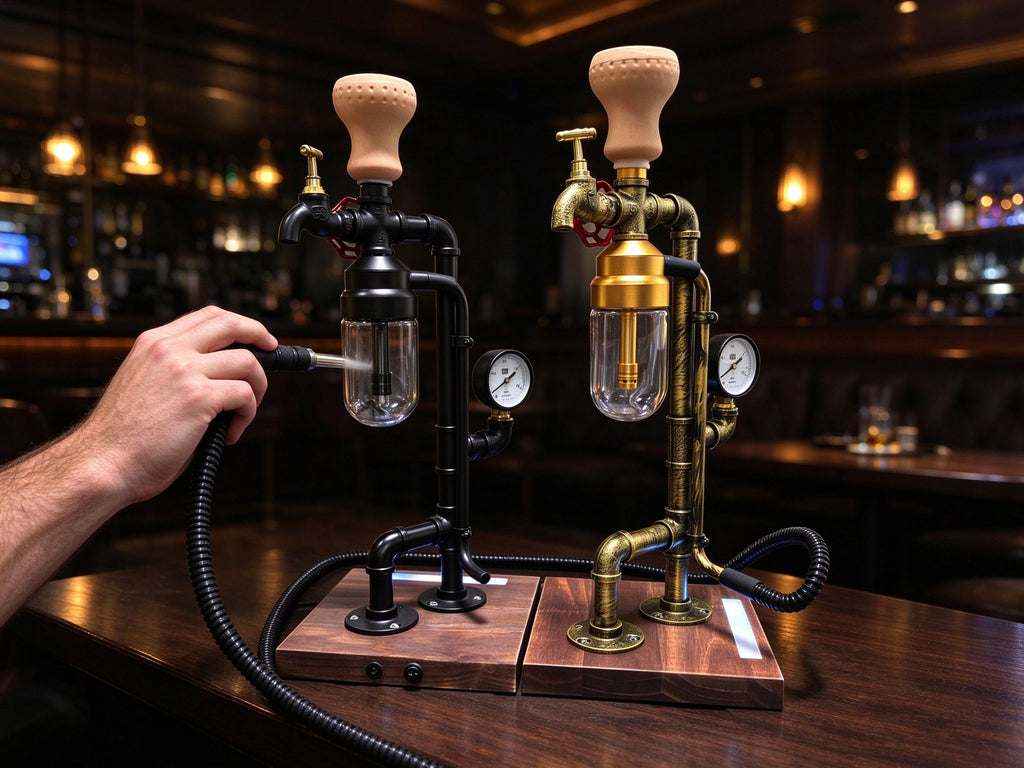 Premium Metal Hookah with Pressure Gauge - Steam Punk Style