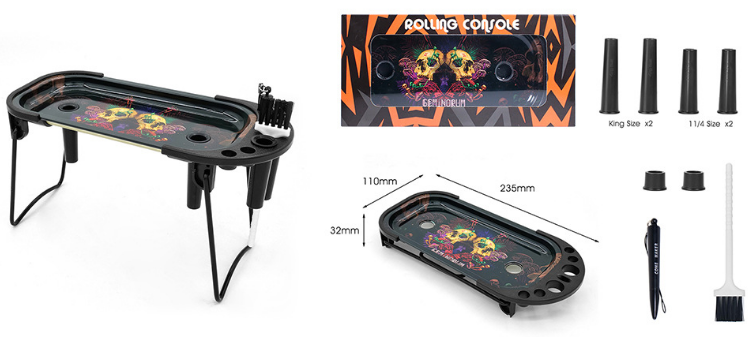 Rolling Console Grinder Kit with Skull Design