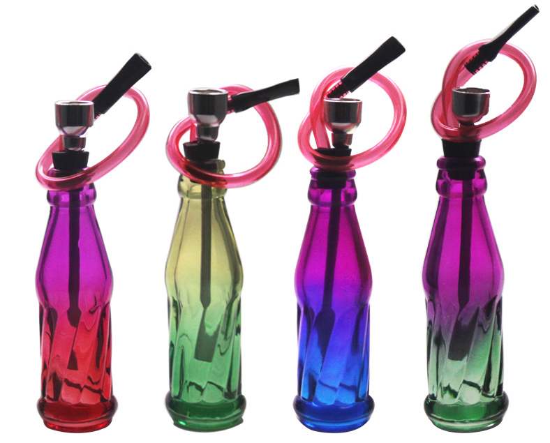 Gradient Glass Bottle Hookah Set - 4 Colours