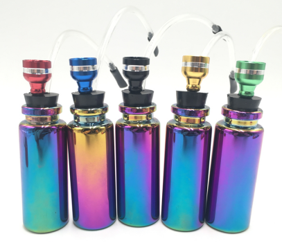 Chrome Gradient Bottle Hookah Set - 5 Colours