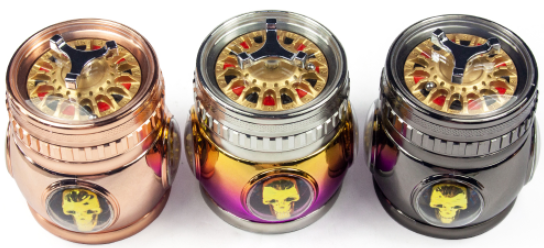 Cylinder Grinder with Clear Top - 3 Colours