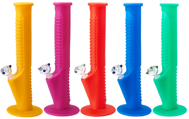Silicone Hookah Hose with Glass Mouthpiece - 5 Colours