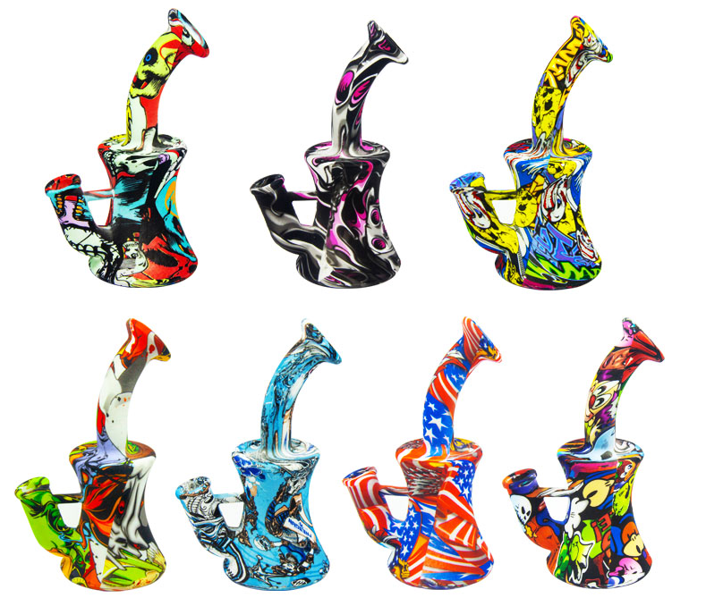 Graffiti Silicone Hookah Pipe - 6 Designs