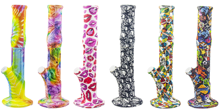Printed Silicone Hookah Pipe - 6 Designs