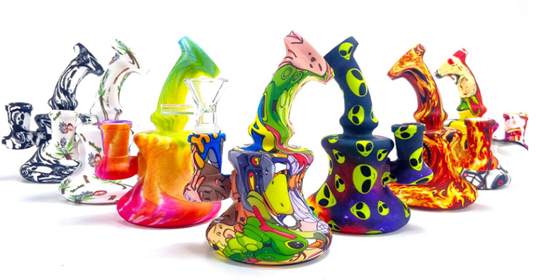 Psychedelic Silicone Hookah Pipe - 6 Designs