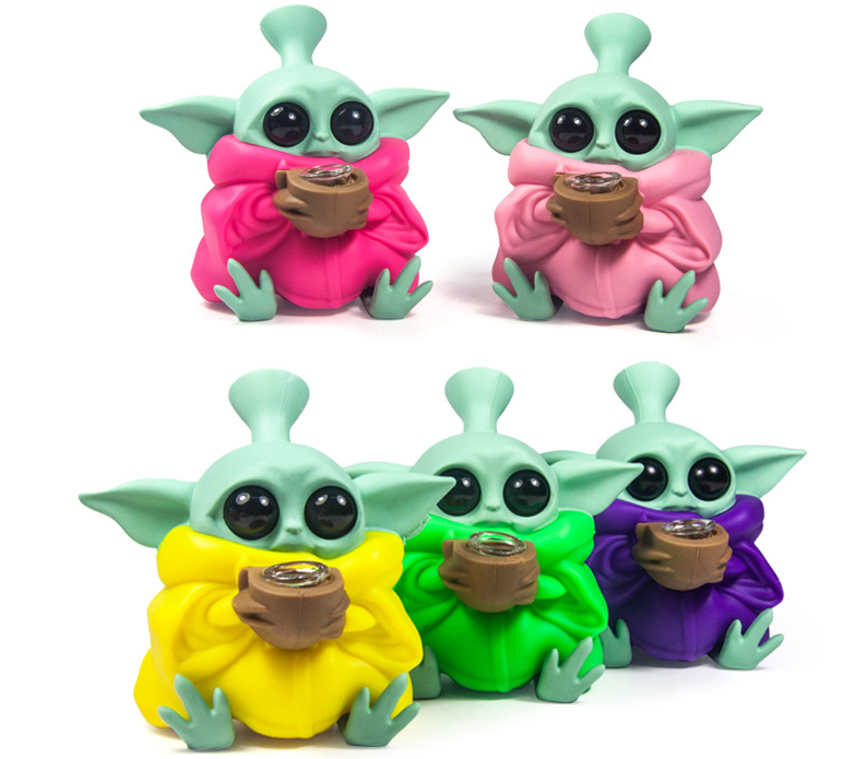 Baby Yoda Silicone Pipe Figurine - 5 Colours