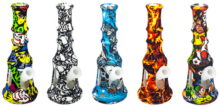 Graffiti Silicone Hookah Bottle - 5 Designs
