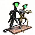 Steampunk Robot Figurine Hookah - Black & Brass