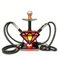Diamond Shape Hookah with Red Glow - WOY