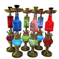 Vintage Style Colourful Glass Hookah Set