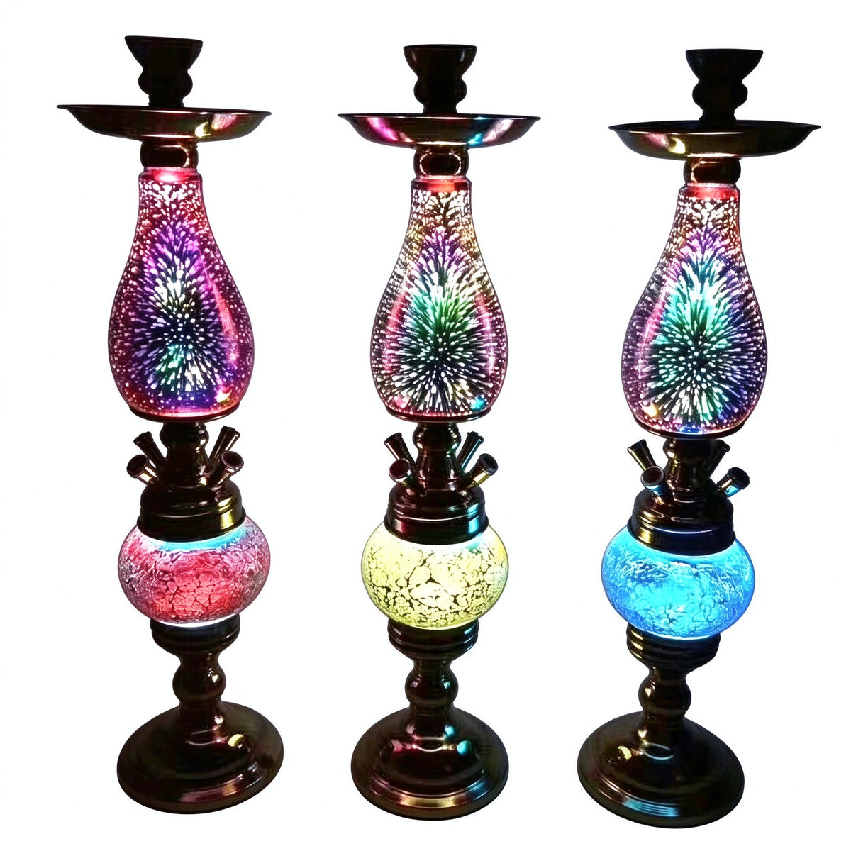 Fireworks Glow Hookah Set - 3 Colours