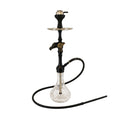 Classic Black Hookah with Gold Horse Decor